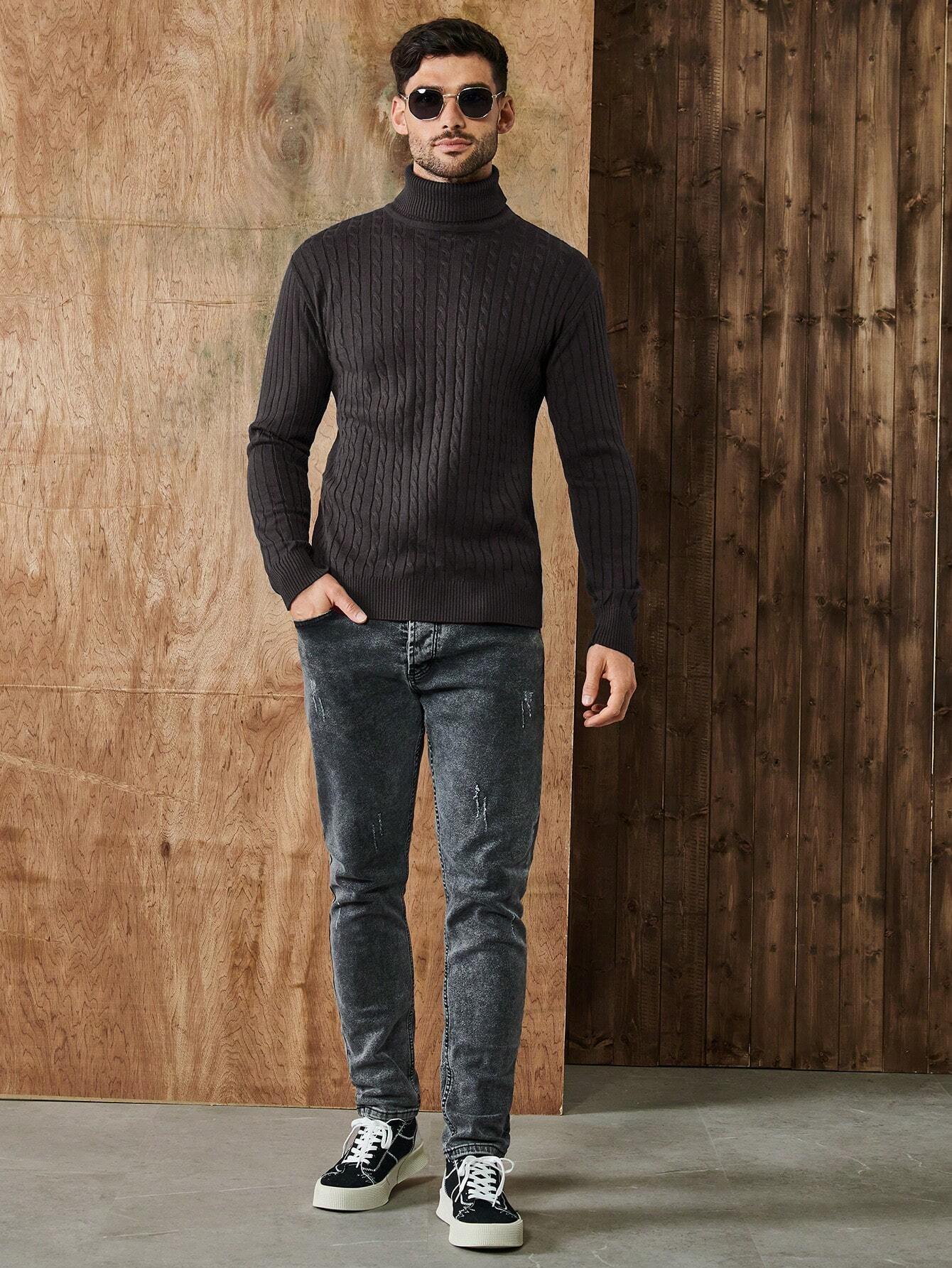 Rollkragenpullover - Herren Strickpullover mit Rollkragen-Chaps Herrenmode