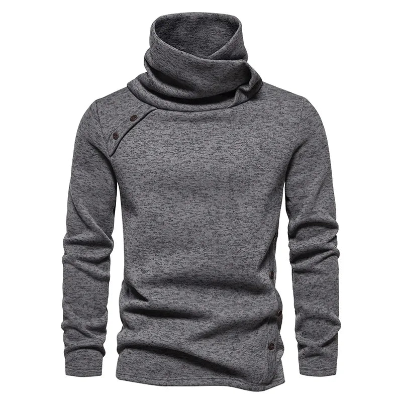 Herren Rollkragenpullover Langärmlig Hoher Kragen - Norvielle
