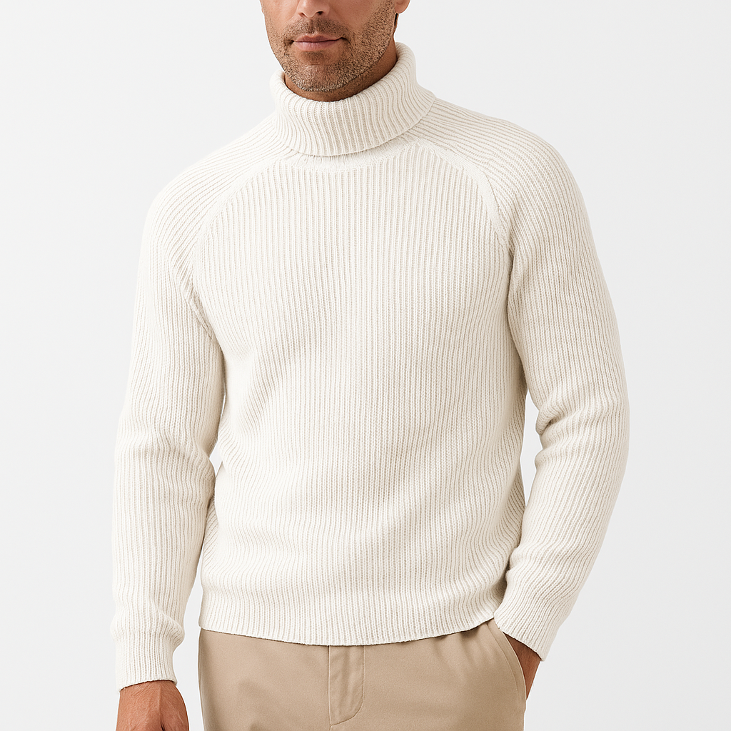 Herren Rollkragenpullover Rippenstrick - Norvielle