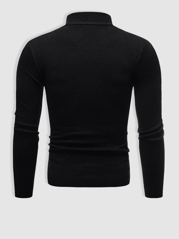 Rollkragenpullover – Schlank geschnittener Strickpullover mit hohem Kragen für Männer-Chaps Herrenmode