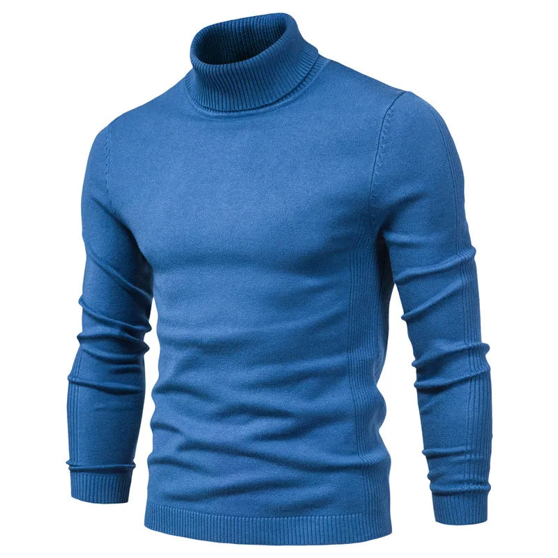 Herren Rollkragenpullover Schmalgeschnitten Merino - Norvielle