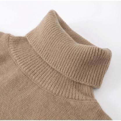 Damen Rollkragenpullover Weich Warm