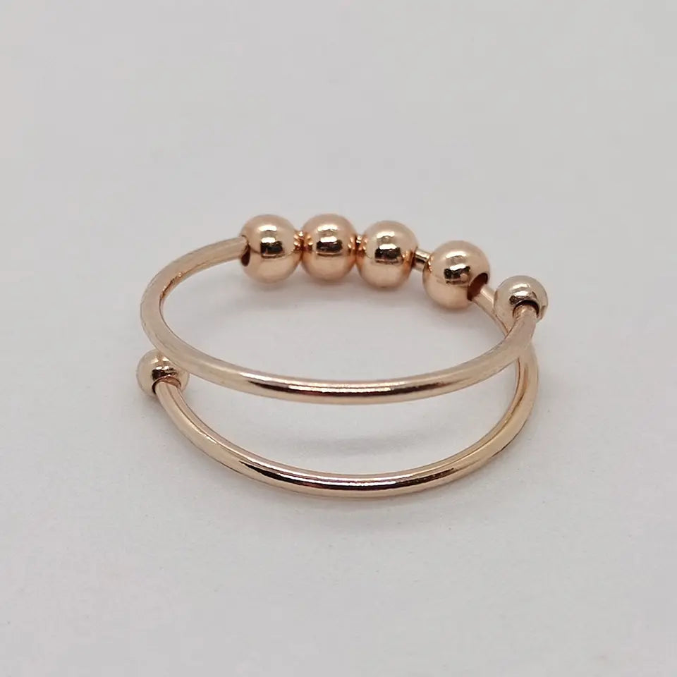 Stressring Anti-Nägelkauen aus Metall zur Stressreduktion