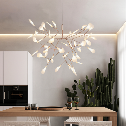 Roségold Pendelleuchte Feuerfliegen Design