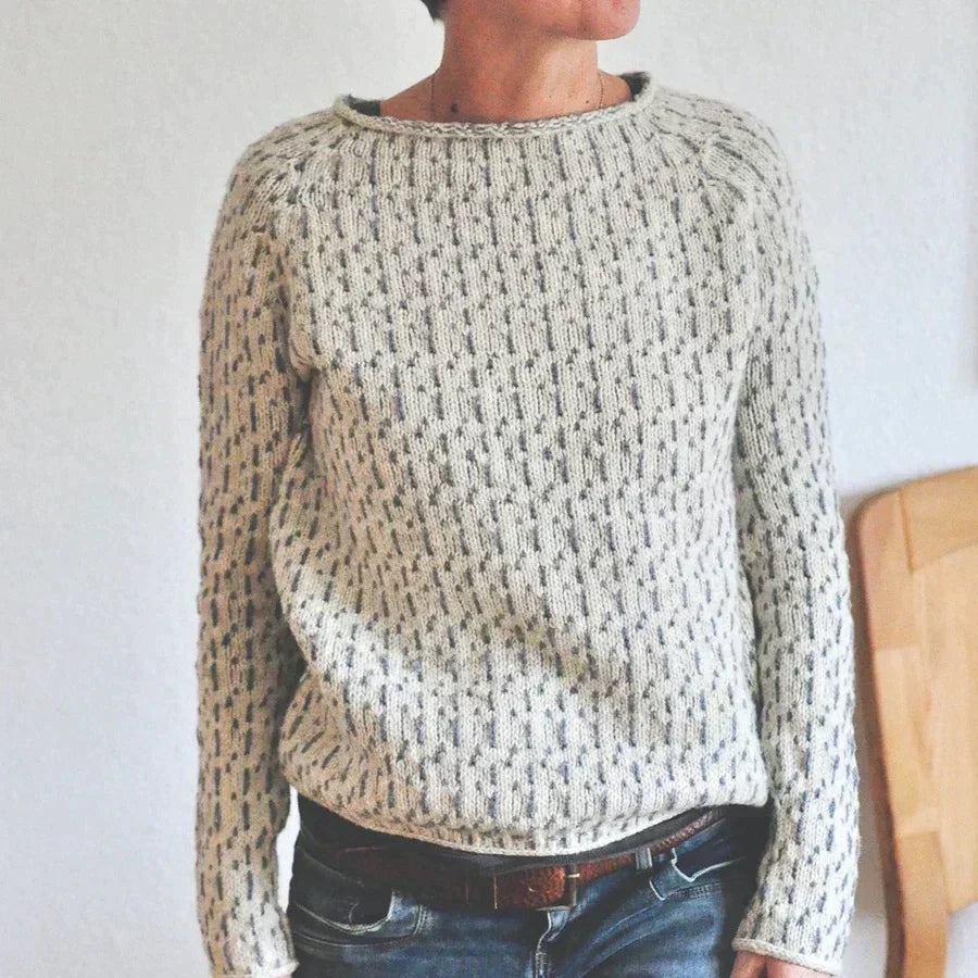 Damen Strickpullover Lockerer Passform