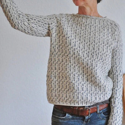 Damen Strickpullover Lockerer Passform