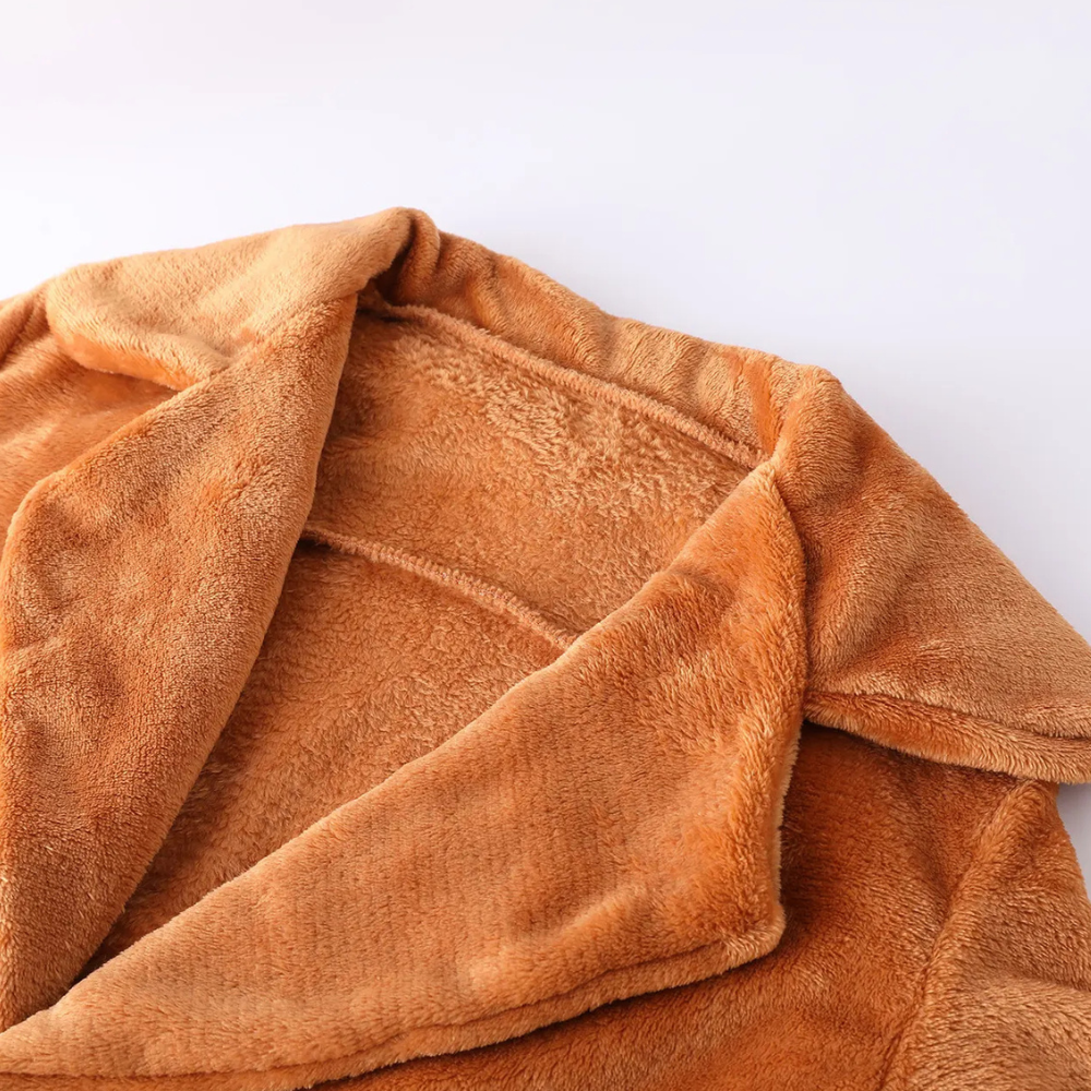 Damen Teddy-Mantel Reverskragen Elegantes Design
