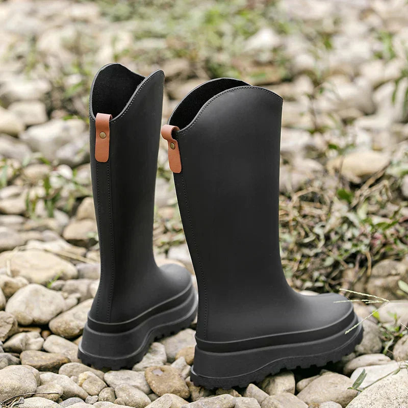 Damen Gummistiefel Wasserdicht Rutschfest