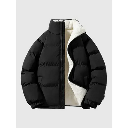 Herren Winterjacke Stehkragen Fleecefutter