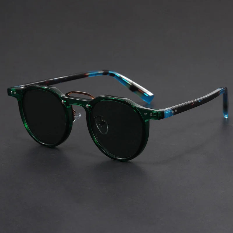 Herren Sonnenbrille Rund Retro UV-Schutz Polarisiert - Norvielle