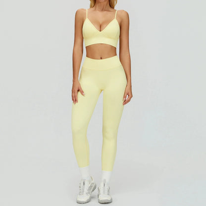 Damen Sportoutfit 3-teilig Leggings BH Jacke