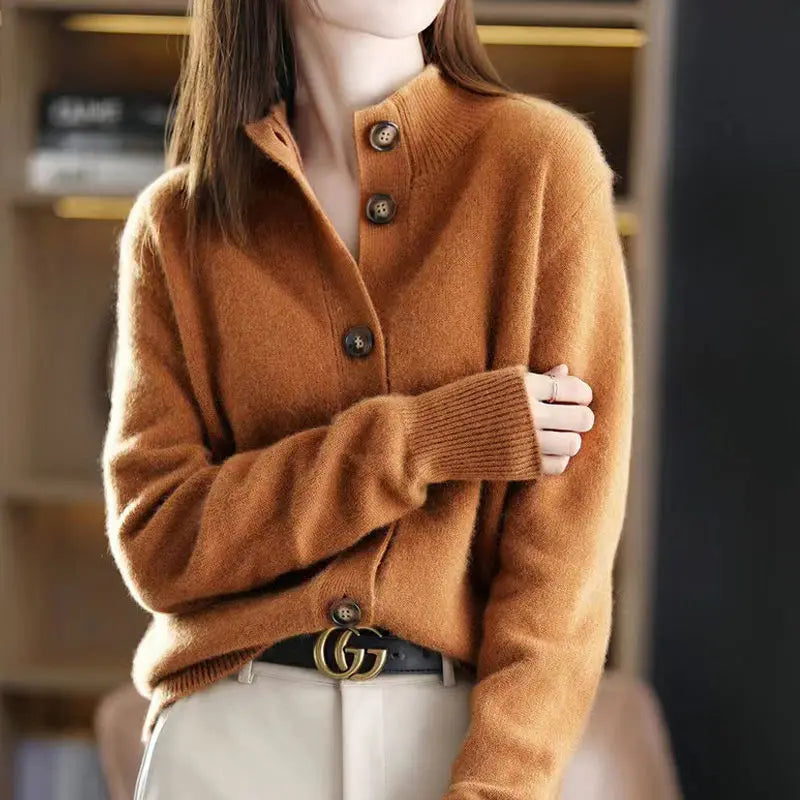 Norvielle Damen Cardigan Strickjacke Winter