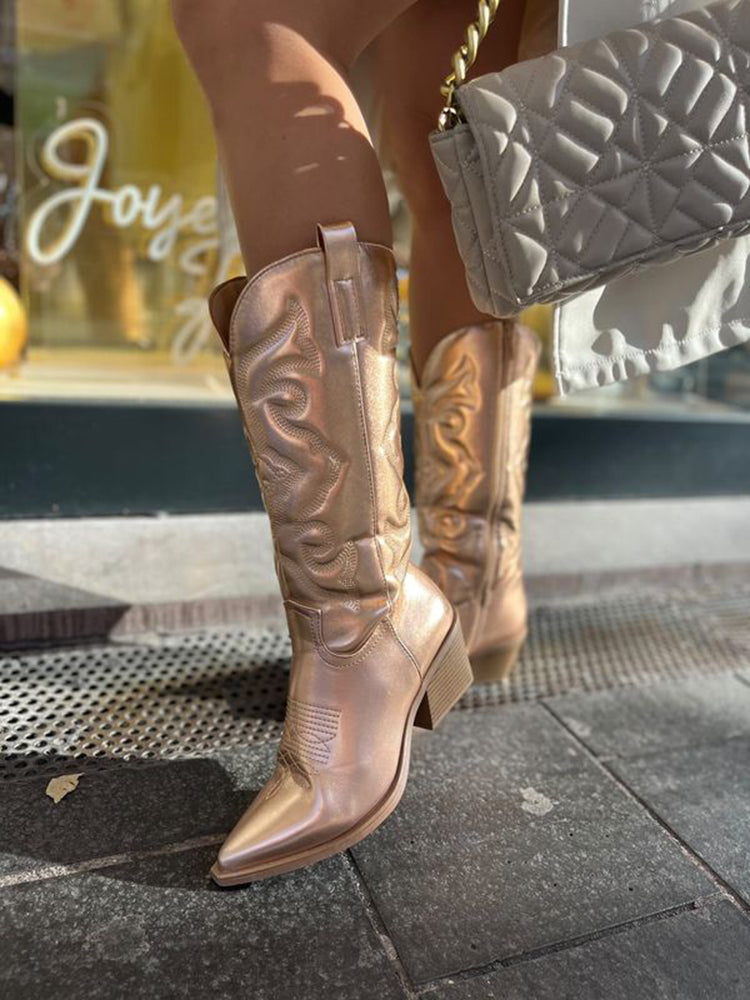 Damen Cowboy Stiefel Norvielle Leder