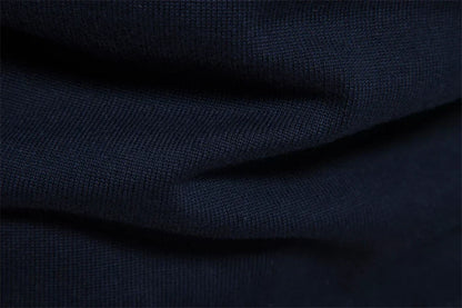 Gestreifter Pullover mit Reißverschluss und Stehkragen