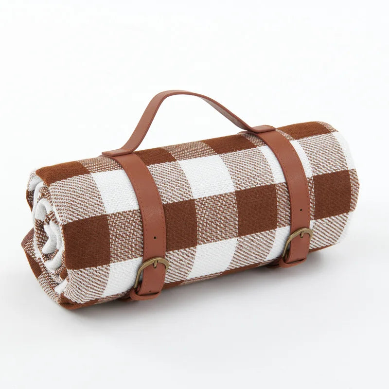 Wasserdichte Picknickdecke Kariert mit Tragegurt