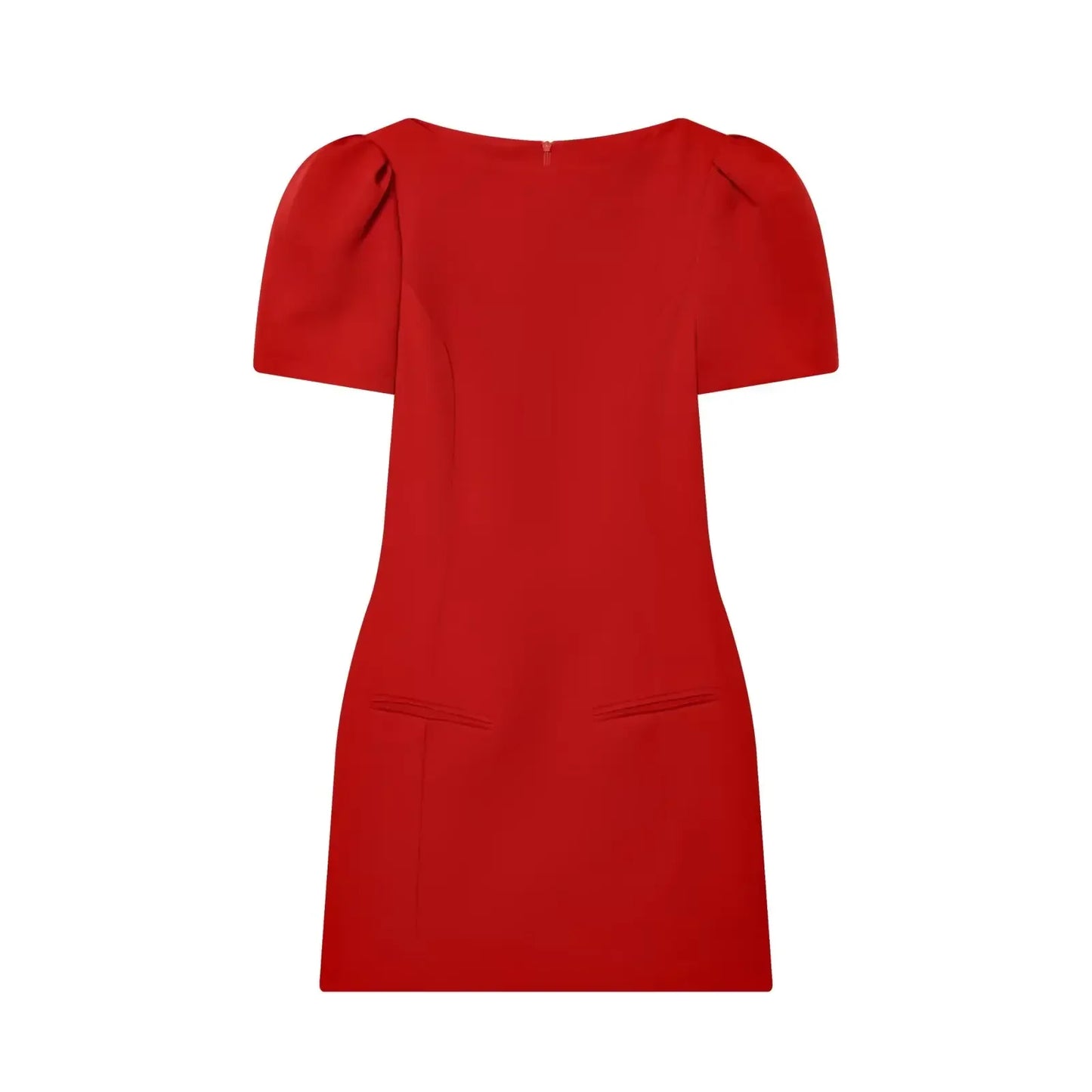 Rotes Mini Kleid mit Puffärmeln – Streetstyle Look mit High Heels