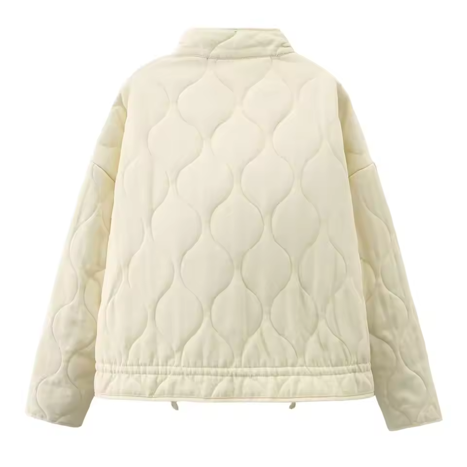 Damen Winterjacke Kuschelig Übergangsjacke mit Taschen