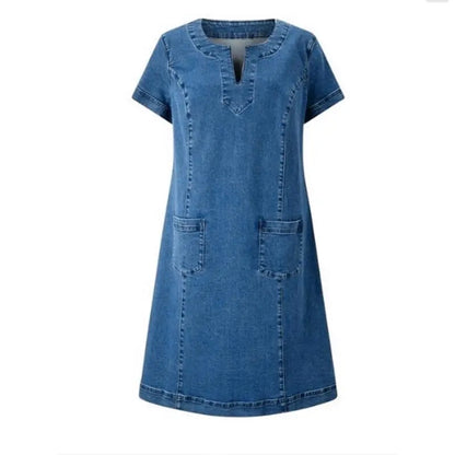 Damen Sommerkleid Lässig Mit Taschen