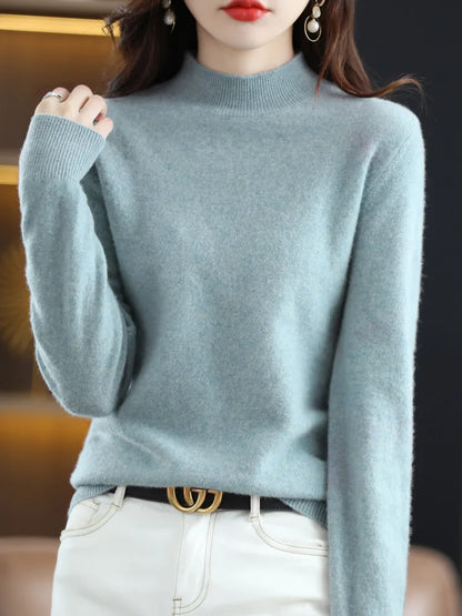 Norvielle Damen Pullover Schurwolle Natürlich Beige