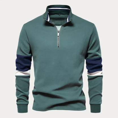 Norvielle Herren Pullover Stehkragen Streifen
