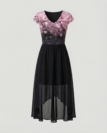 Elegantes Damen Chiffon Partykleid