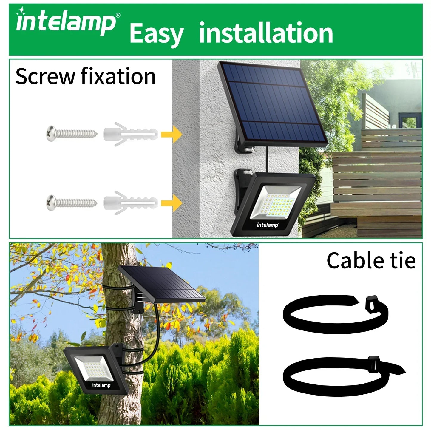 Solar LED Sicherheitsstrahler 2er-Pack 1200LM IP65 Wasserdicht