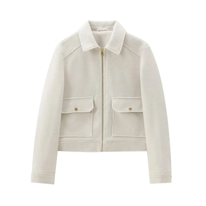Damen Freizeitjacke Wollmix Reißverschluss