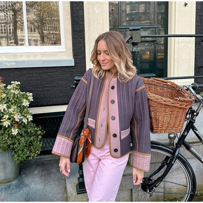 Damen Übergangsjacke Bequem Knöpfe