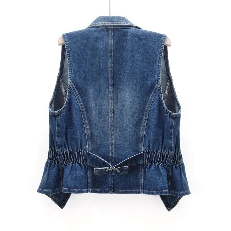 Damen Klassische Jeansweste