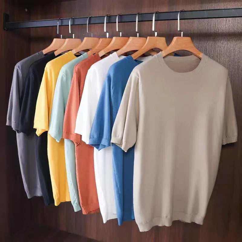 Norvielle Damen Kurzarm T-Shirt Elegantes Design Weiß