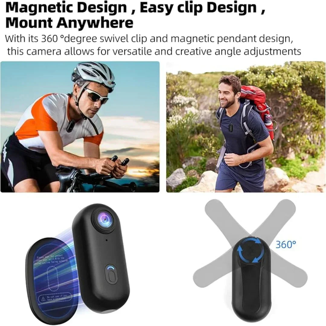 Wasserdichte 4K Action-Kamera WiFi Tragbar Magnetclip 360° Halterung