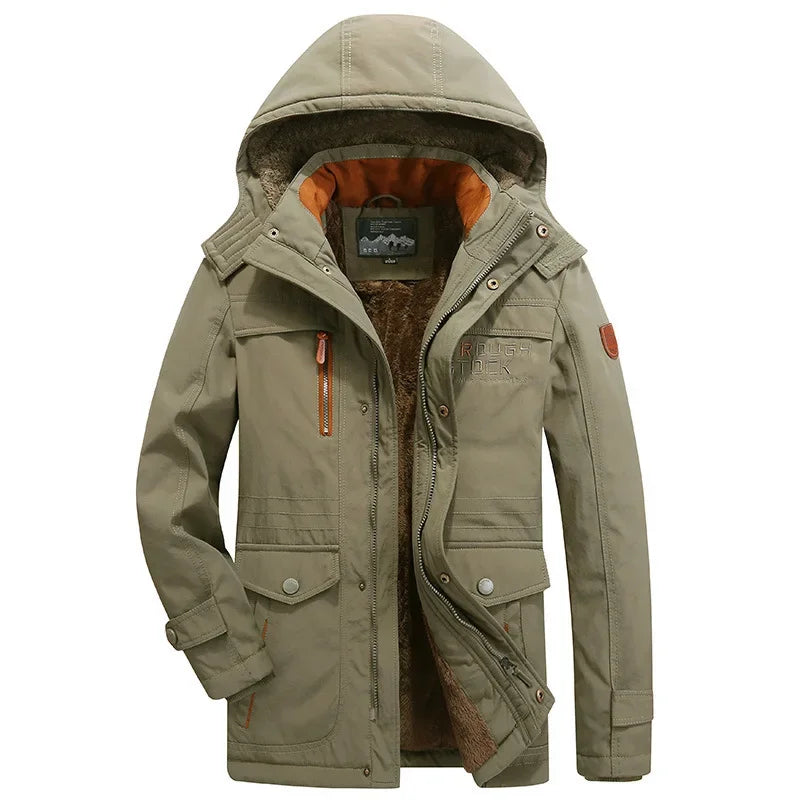 Herren Wintermantel Sportlich Nylon Wasserdicht