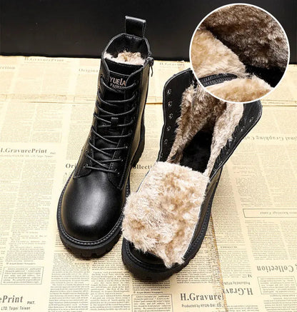 Damen Schnürschuhe Gefüttert Profilsohle