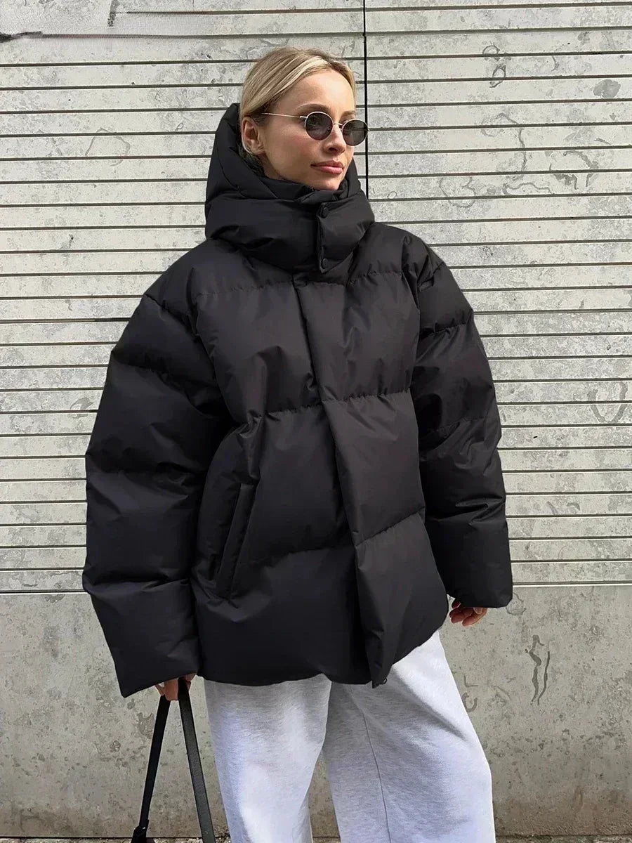 Damen Winterjacke Gesteppt Kapuze