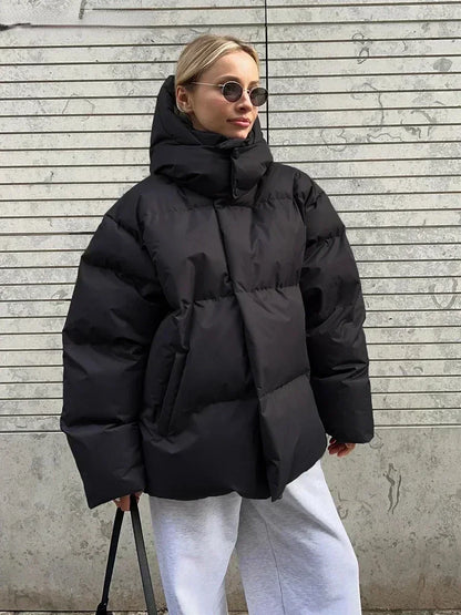 Damen Winterjacke Gesteppt Kapuze