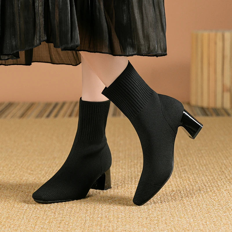 Norvielle Damen Stiefelette Leder