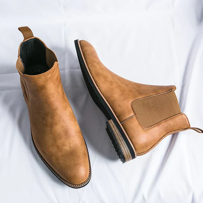 Herren Stiefel Elastische Seiten Schlupfstiefel Überknöchel