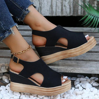 Norvielle Damen Orthopädische Keilsandalen Sommer Leicht