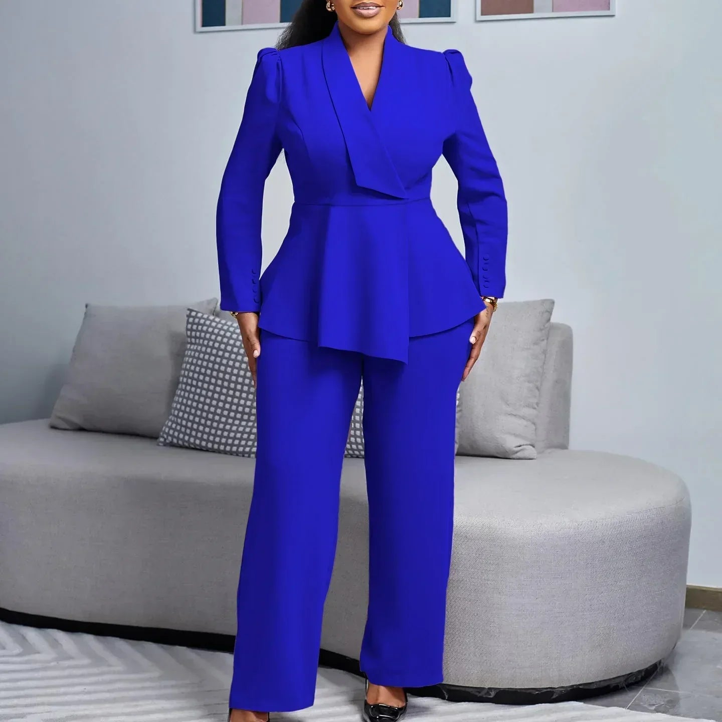 Damen Maßgeschneidertes Blazer- und Hosenoutfit