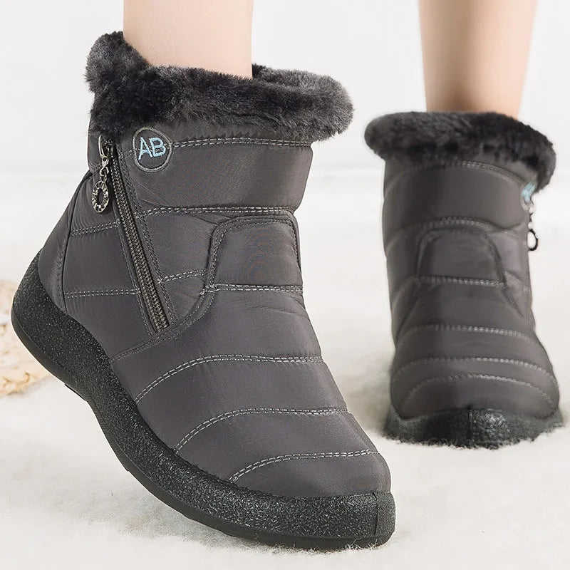 Damen Schneestiefel Mid-Calf Wasserabweisend Kunstfell gefüttert