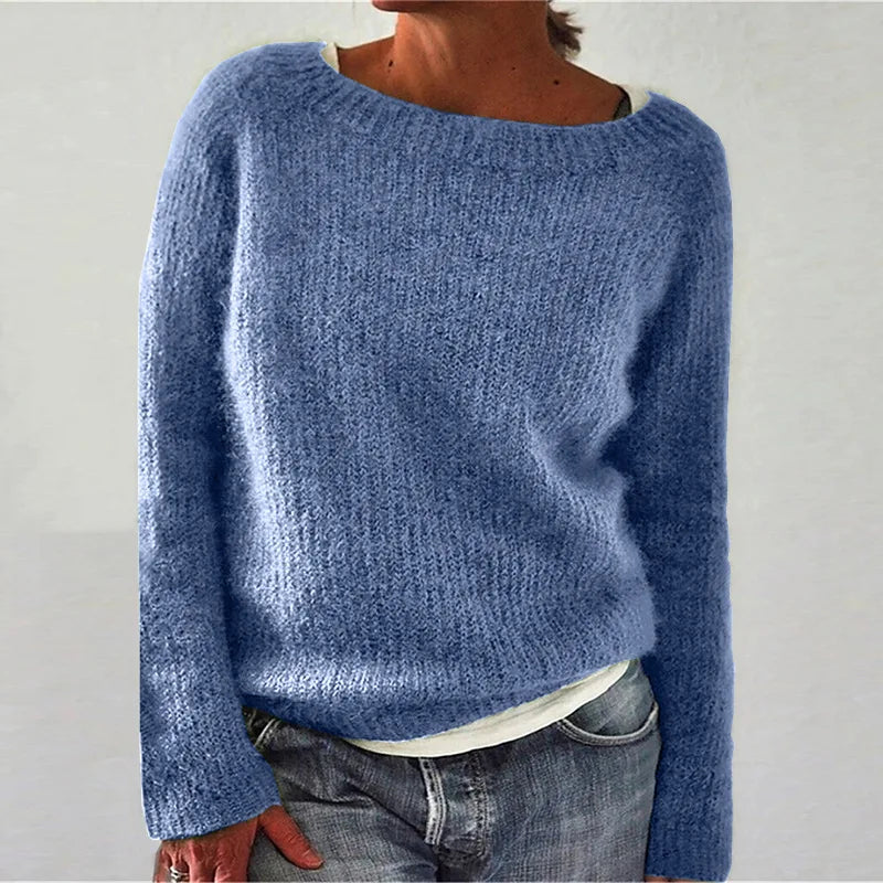 Damen Winterpullover Rundhals Norweger Style