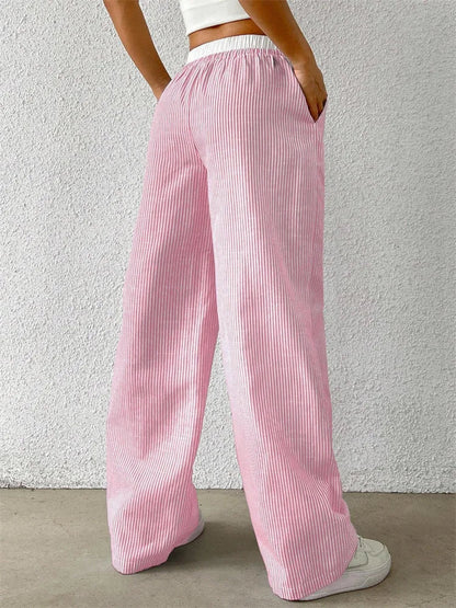 Norvielle Damenweite Gestreifte Hose