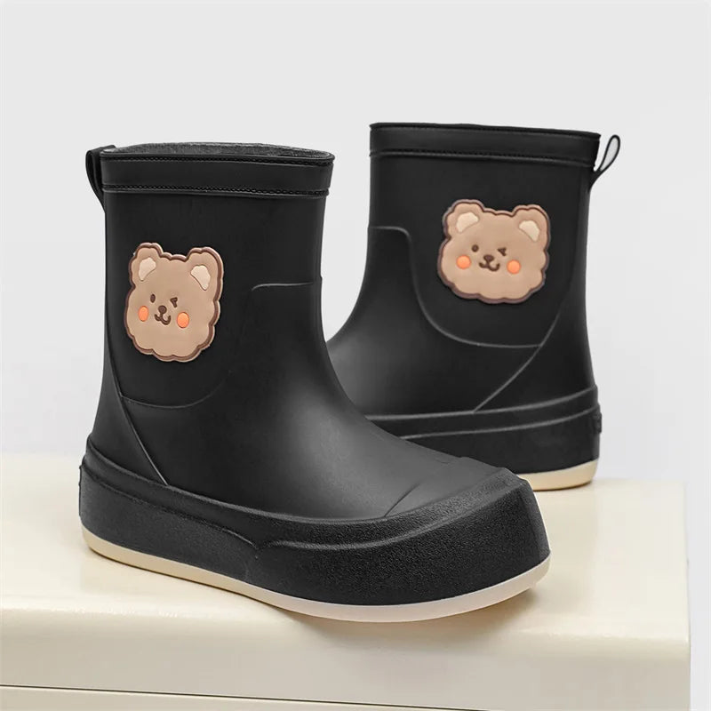 Gummiregenstiefel Wasserdicht Knöchellang Bärenmotiv