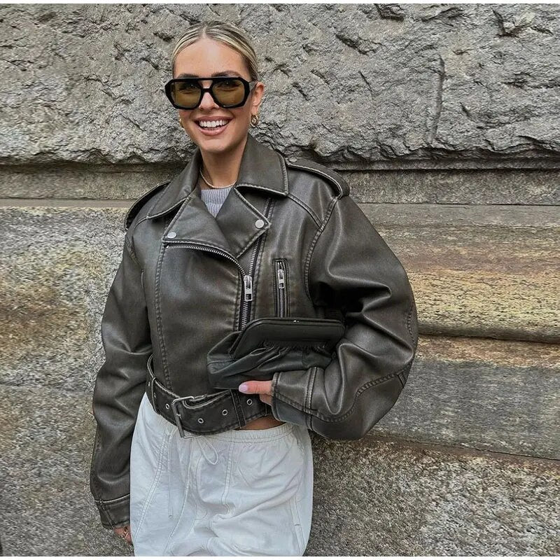 Norvielle Damen Jacke Gürtel - Norvielle