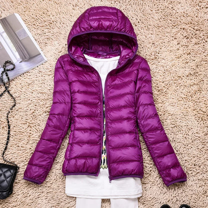 Norvielle Damen Daunenjacke Ultraleicht Mit Kapuze