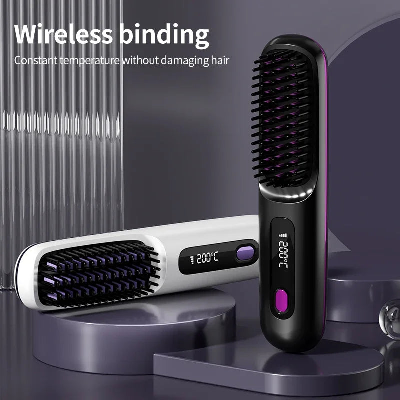 Kabelloser Haarglätter Keramik Ionentechnologie USB-Ladefunktion - Norvielle