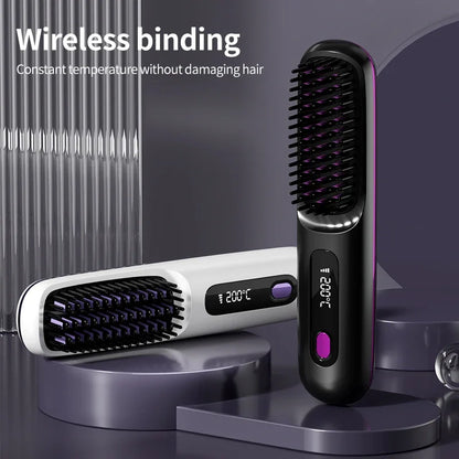 Kabelloser Haarglätter Keramik Ionentechnologie USB-Ladefunktion - Norvielle