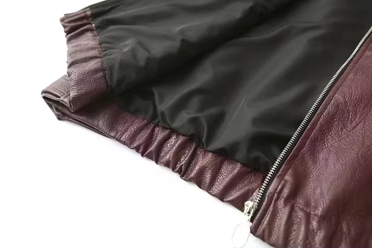 Klassische Damen Lederjacke Öko-Leder