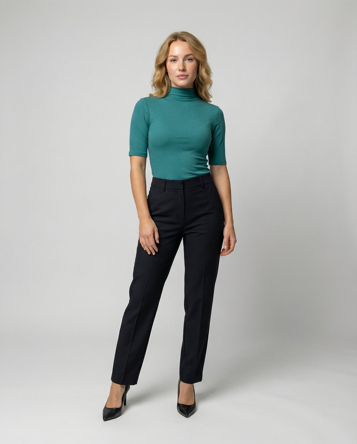 Damen Rollkragenpullover Feinstrick Nahtlos