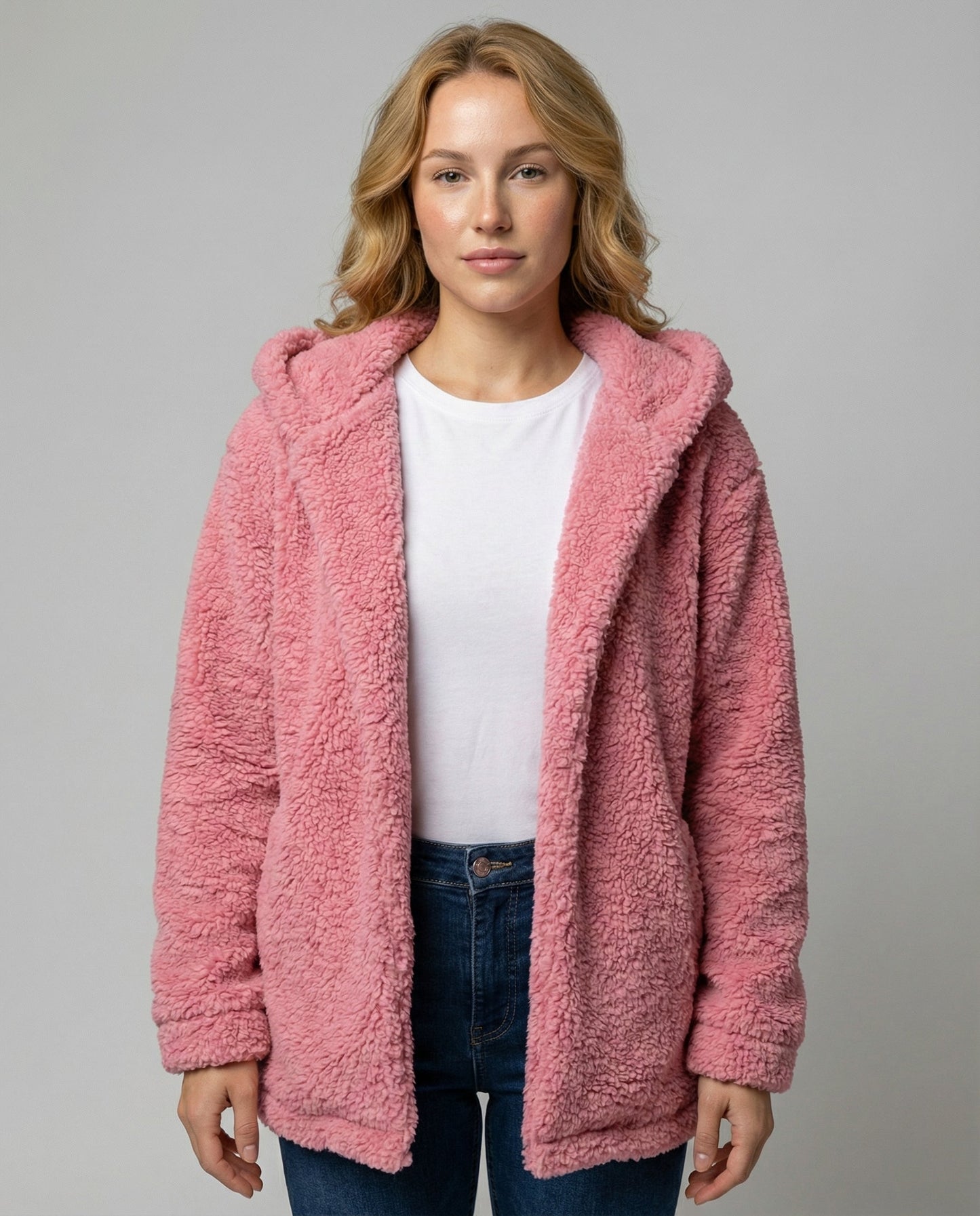 Damen Fleecejacke Teddyoptik - Norvielle